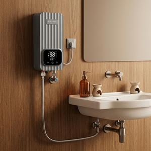 เครื่องทำน้ำอุ่นไฟฟ้าแบบไร้ถัง ขนาด 3KW 5.5KW ตัวเครื่องทำจากพลาสติก ประหยัดพลังงาน ใช้ได้ทันที เหมาะสำหรับใช้ในรถยนต์ โรงรถ ใต้ซิงค์ - Product Image 2