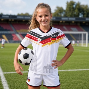 <span class=keywords><strong>Maillot</strong></span> <span class=keywords><strong>de</strong></span> football personnalisé blanc classique <span class=keywords><strong>de</strong></span> l'équipe nationale allemande WM International WC 25 26 Allemagne pour enfants - Product Image 1