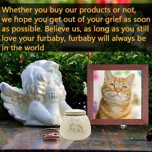 Urna per Ceneri di Gatti e Cani di Piccola Taglia, <span class=keywords><strong>in</strong></span> Ceramica, con Lavorazione Artigianale a Effetto Craquelé, Strato Interno, Regalo Commemorativo per Animali Domestici - Product Image 6