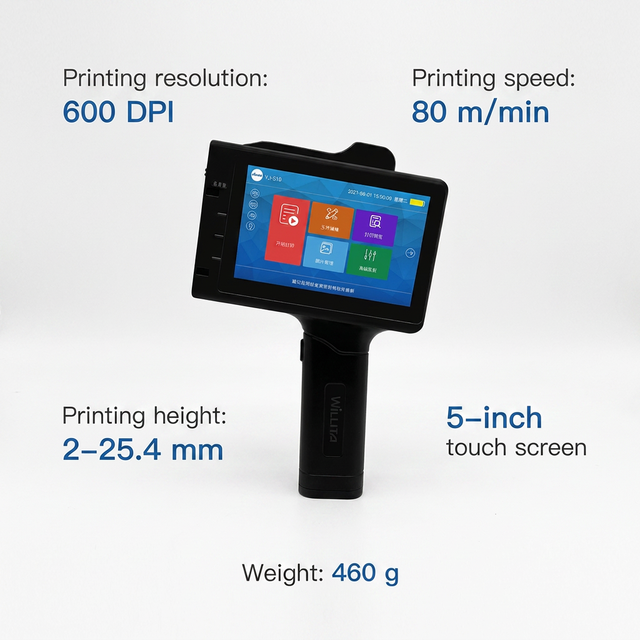 Willita S10 25.4mm 1 Inch Handheld Portable TIJ Inkjet Printer for Label Carton Box Batch Code Printing