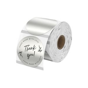 Tùy Chỉnh Trực Tiếp Nhiệt Máy In Nhãn 2 Inch Vòng Màu Hồng Vàng Rõ Ràng <span class=keywords><strong>Holographic</strong></span> Trong Suốt Nhiệt Dán Nhãn - Product Image 6