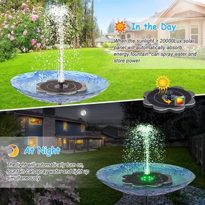 Colibri solaire alimenté flottant oiseau bain fontaine LED lumières pour jardin piscine eau caractéristique extérieur aquarium efficace solaire - Product Image 4