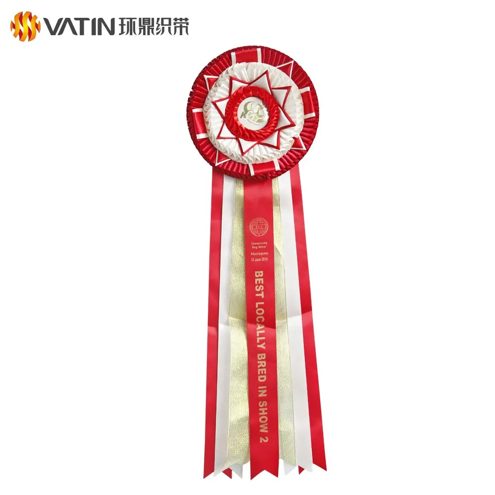 Groothandel Custom Multiple Layer Paard Hond Show Award Lint Rozet