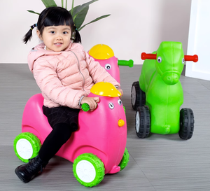 Maternelle nouveau modèle Monter sur les jouets de voiture pour les enfants à jouer coloré forme animale moto cheval girafe <span class=keywords><strong>avion</strong></span> lapin cher - Product Image 1