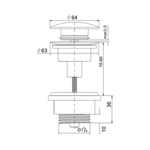 <span class=keywords><strong>Prix</strong></span> usine en alliage de zinc Pop Up déchets universel clic-clac égouttoir déchets pour <span class=keywords><strong>lavabo</strong></span> - Product Image 2