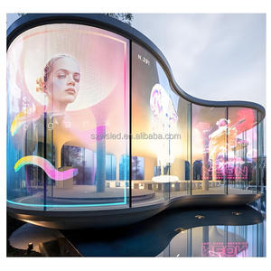 Layar LED transparan hologram tipis <span class=keywords><strong>Display</strong></span> iklan berperekat harga pabrik P2.5 P3.91 P6.25 - Product Image 2