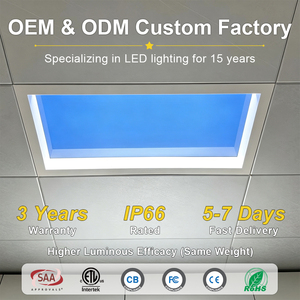 Lámpara de <span class=keywords><strong>Techo</strong></span> LED Skylight, Hierro+Aluminio, Simulación de Luz Solar Inteligente Moderna, Control Tuya, IP66, Ahorro de Energía, Residencial y Comercial - Product Image 1