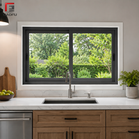 Ventanas Abatibles de Aluminio Resistentes a Huracanes con Doble Vidrio Templado para Casas Residenciales Costeras