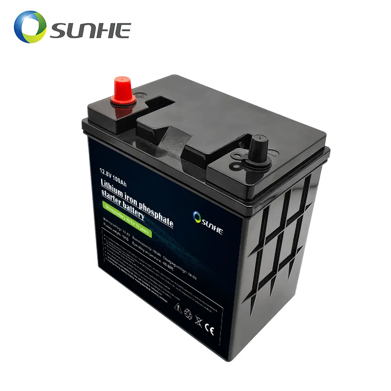 Sunhe ha personalizzato la batteria automobilistica al fosfato di ferro e litio 12V 24V 75ah all'ingrosso