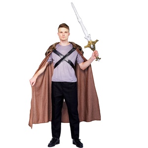 Capa marrón de Halloween para hombres adultos, capa de caza para fiesta, Cosplay, Rey - Product Image 1