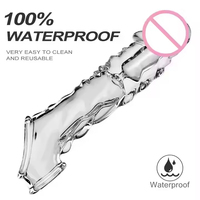 Großhandel Transparenter G-Punkt Sleeve Dildo Vibrator Masturbation Stimulation Männlicher Punkt Vibrator Sexy Spielzeug Sex Erwachsenen-Sexspielzeug für Männer