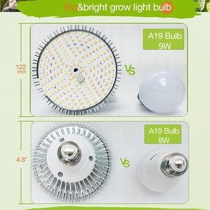 Bombilla LED de 20W para Cultivo, Luz Blanca Cálida de Espectro Completo para Floración de Plantas, E26/E27, Cuerpo de Aluminio, IP55, 3000K, Ra80, Regulable, 85-265V - Product Image 2