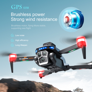 S158 GPS Drone Kép 720P HD Máy Ảnh 300M Phạm Vi 18Min Chuyến Bay Ứng Dụng Điều Khiển 5G <span class=keywords><strong>Wifi</strong></span> FPV Dòng Chảy Quang Học Không Chổi Than Có Thể Gập Lại RC Quadcopter - Product Image 5