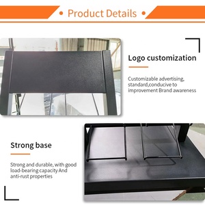 Nhỏ gọn màu xanh lá cây đá cẩm thạch góc Kệ thạch anh đá hiển thị giá bánh xe rim đứng đứng - Product Image 3