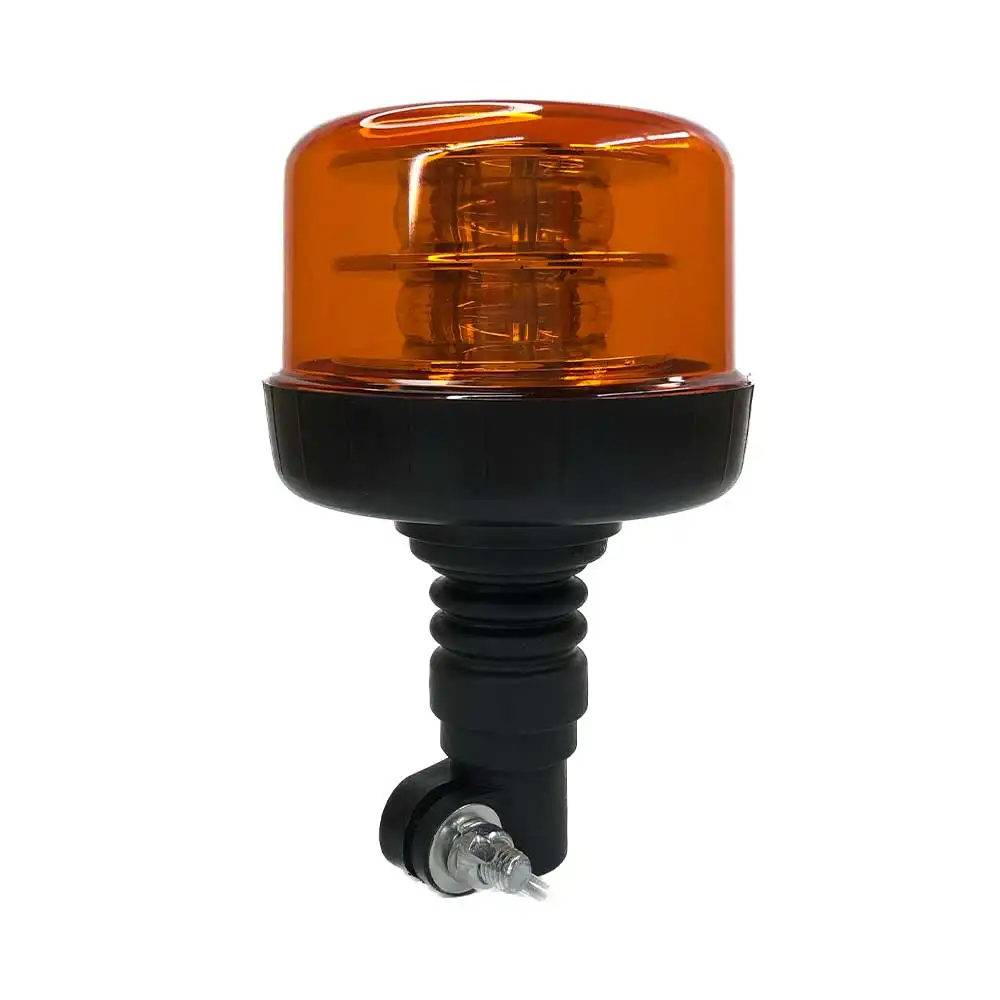 Lentille ambre 12V 24V Balise clignotante stroboscopique d'avertissement d'urgence Lumière de danger électrique avec support de tuyau pour camion voiture agricole bus