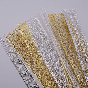 Wrought <b>Iron</b> Lace Strips Gold Silver Plated European Style Frame Mouldings Decorative Painting Accessories - Product Image 4
