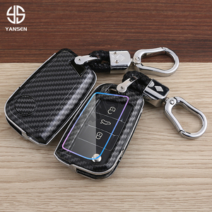 Porte-clés pliant en fibre de carbone ABS, 2 pièces, protecteur pour <span class=keywords><strong>Skoda</strong></span> Octavia kodioka, Karoq - Product Image 3