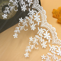 Vente chaude de luxe multicolore coton brodé dentelle ruban pour couture artisanat mariage robe de mariée embellissement