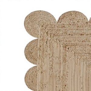 Alfombra de yute trenzado natural hecha a mano, estilo bohemio escandinavo, para decoración del hogar en interiores y exteriores, de alta calidad. - Product Image 2