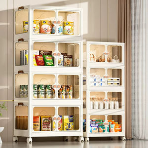 Venta al por mayor de Puertas Abiertas apilables cajas de almacenamiento plegables duraderas contenedores de 2 capas caja de plástico plegable con ruedas - Product Image 4