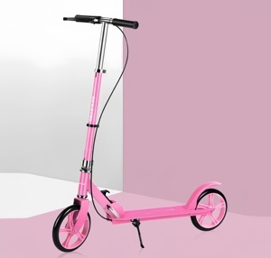 Trottinette pliable à hauteur réglable avec 2 grandes roues en PU, trottinette sportive pliable pour enfants et adultes - Product Image 4