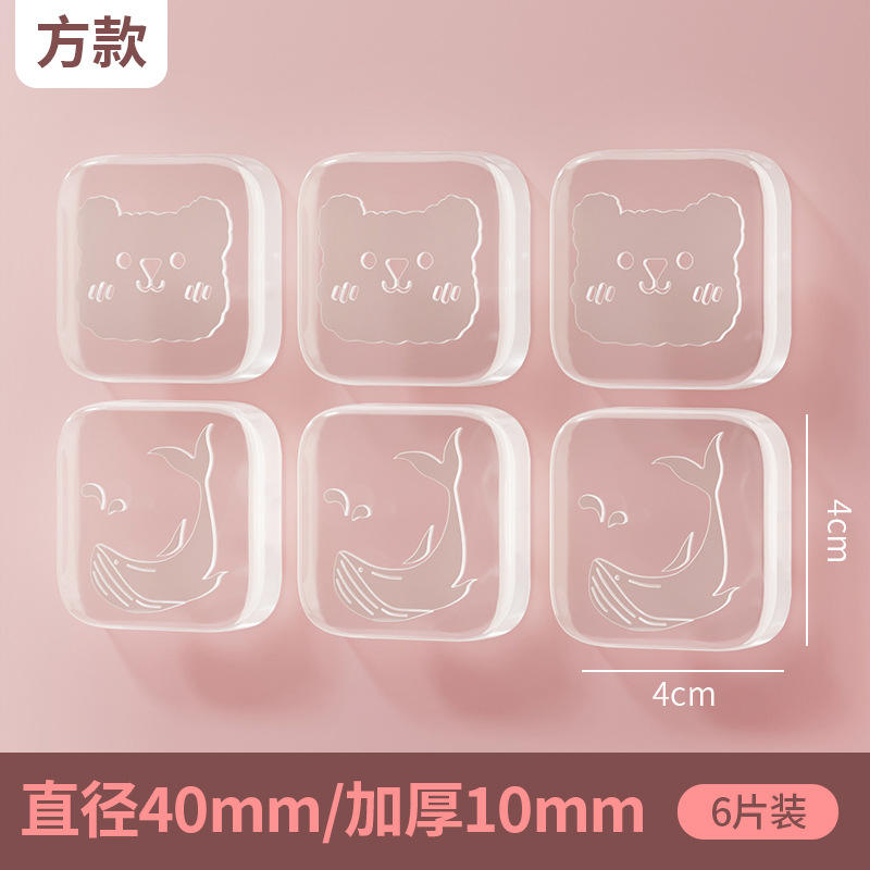 สติกเกอร์กันกระแทกแบบใส - 6 ชิ้น [แบบหนาพิเศษ]