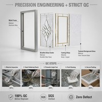 Inserts de verre pour porte, panneaux de verre décoratifs isolés et trempés pour porte d'entrée