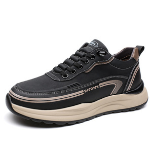 Men's <b>White</b> Sneakers Lightweight Rubber Sole Low <b>Heel</b> Leisure Sport Style Shoes - Product Image 5