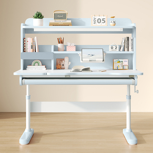Tavolo da studio ergonomico per <span class=keywords><strong>bambini</strong></span> mobili per la casa Design intelligente Anti-gobbo per l'apprendimento dei <span class=keywords><strong>bambini</strong></span> scrivania e sedia con libreria - Product Image 2