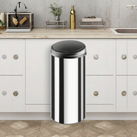 Poubelle intelligente à capteur à induction, très vendue en Europe, 30 L, en acier inoxydable avec couvercle, pour usage intérieur