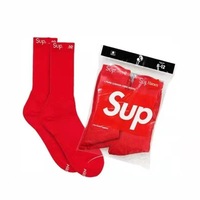 Lot de 2 paires de chaussettes de sport tendance Hane, design Terry-Back, logo en spandex, antidérapantes, unisexes, pour le basketball