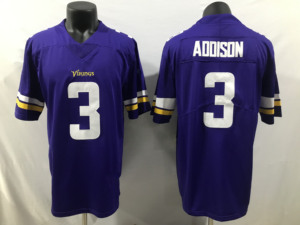 Großhandel Genähte American Football Trikots Neue Saison # 11Darnold # 18 Jefferson Minnesota Vikings Bestickte Trikots - Product Image 3