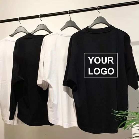 Conception originale personnalisée pour créer votre logo imprimé de texte T-shirt ample et respirant 95% coton pour hommes
