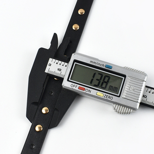<span class=keywords><strong>Ceinture</strong></span> fine pour femme Deepeel YB135 190/200cm, accessoires vestimentaires, mode punk, noire, à <span class=keywords><strong>deux</strong></span> <span class=keywords><strong>anneaux</strong></span>, rivets, boucles en PU, rivets - Product Image 2