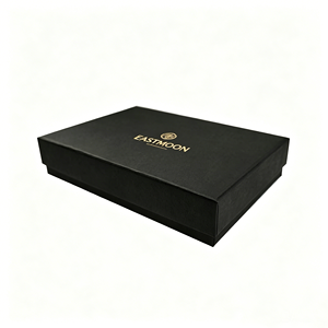 Luxury Black Perfume Gift Boxes with Hot Stamping Gold Logo - Rigid Cosmetic Packaging Box with EVA Insert - Product Image 3