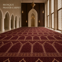 Tapis de prière pour mosquée, conception personnalisée OEM ODM, 15 mm, nylon, fabrication à la machine, jacquard, lavable, pour projet de construction de mosquée