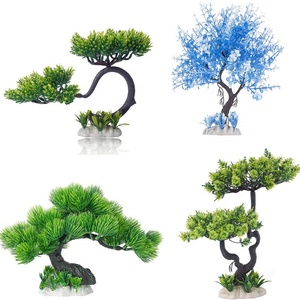 Vente en gros aquarium aménagement paysager arbre forêt artificiel en plastique aquariums décor bonsaï arbre - Product Image 1