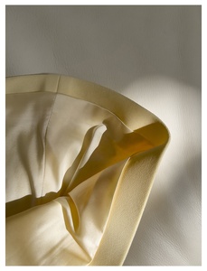 OUDINA Vestido Largo Elegante y Casual sin Mangas, Color Crema Amarillo, con Tirantes Finos y Cintura Ajustada para Mujer - Product Image 4