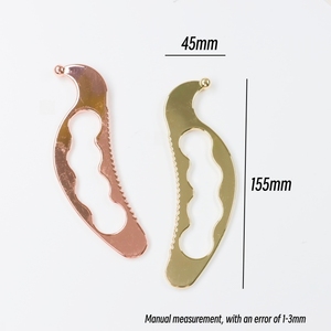 Outil de massage facial Gua Sha en acier inoxydable 304 en forme de dauphin - Product Image 2