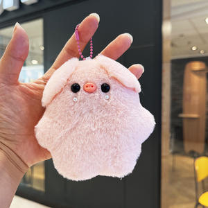 Mignon porte-clés pendentif étoile Capybara en peluche douce 3D imprimé en relief, petit accessoire pour sac, poupée siamoise légère - Product Image 6