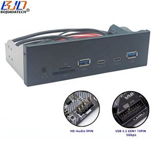 2 * USB 5.25 tip A ile PC bilgisayar "3.2 kılıf ön Panel 2 * tip-c konektörü 5Gbps + 3.5MM HD ses bağlantı noktası TF SD kart tutucu - Product Image 3