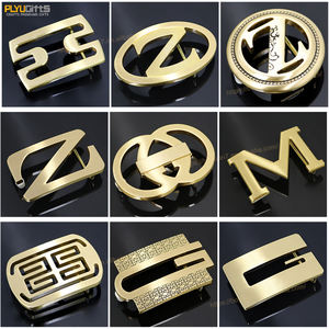 Custom Design moda lettera fibbia cintura titanio/lega di zinco/rame/ottone Logo personalizzato metallo <span class=keywords><strong>H</strong></span> fibbie per cintura con cuoio - Product Image 4