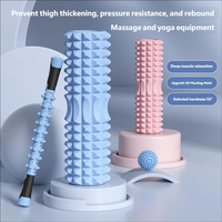 Rodillo de Espuma EVA + PVC en Forma de Media Luna, Cilindro de Yoga, Herramienta de Masaje para Uso Doméstico, Equipo de Relajación Muscular de Piernas de Doble Zona