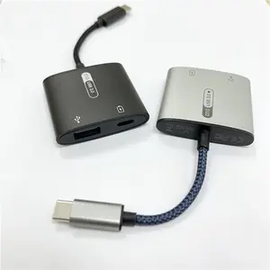 OTG 카메라 컨버터 타입 C 카드 리더 충전 케이블 USB-C