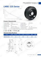 Kipas Sentrifugal EC LONGWELL OEM/ODM 225mm Kontrol PWM Bantalan Bola Plastik Proteksi IP55 230V Tekanan Tinggi untuk Telekomunikasi