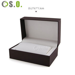 Boîte à montres de luxe en cuir de qualité supérieure, rectangulaire, avec serrure, intérieur en daim, vente en gros, OEM, ODM, haute qualité - Product Image 2