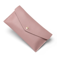 Dompet Clutch Kulit PU Custom, Kantong Makeup, Tempat Kartu, Uang Tunai, Organizer Kosmetik, Tas Travel Portabel untuk Penggunaan Sehari-hari Wanita