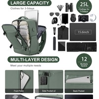 Sac à Dos Cabine Antivol USB pour Femmes Grande Capacité Résistant à l'Eau Doublure Nylon Compatible Bagage Cabine EasyJet Ryanair