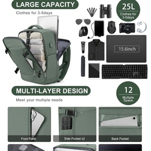 <span class=keywords><strong>Zaino</strong></span> da Donna Grande Capacità Impermeabile Antifurto con USB Fodera in Nylon Compatibile come Bagaglio a Mano EasyJet Ryanair da Cabina - Product Image 2