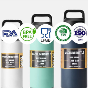 Bouteille d'eau personnalisée avec logo, 18 oz, 26 oz, 36 oz, en acier inoxydable, bouteille isotherme, gobelet <span class=keywords><strong>de</strong></span> voyage, bouteille d'eau en métal isolée - Product Image 1